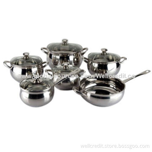 Hot sell 11pcs stainless cookware set in high quality